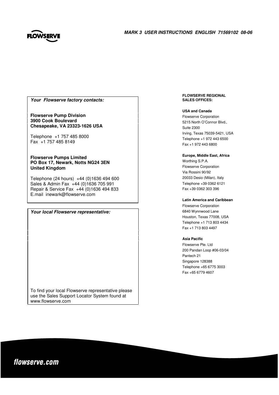 UNIREX Pump User Manual | Page 68 / 68