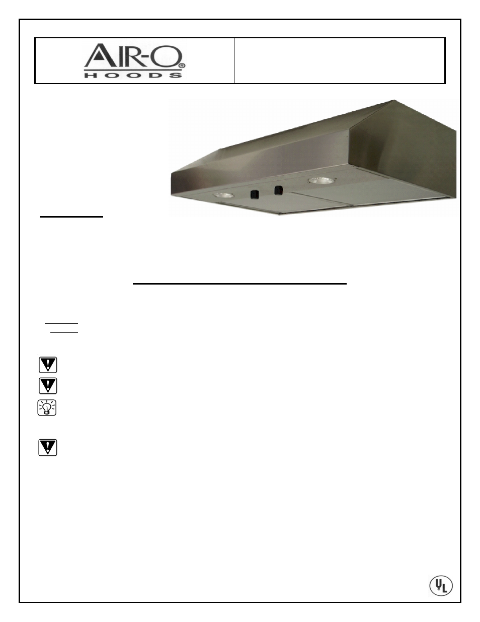 Universal Metal Industries UL2836 User Manual | 6 pages