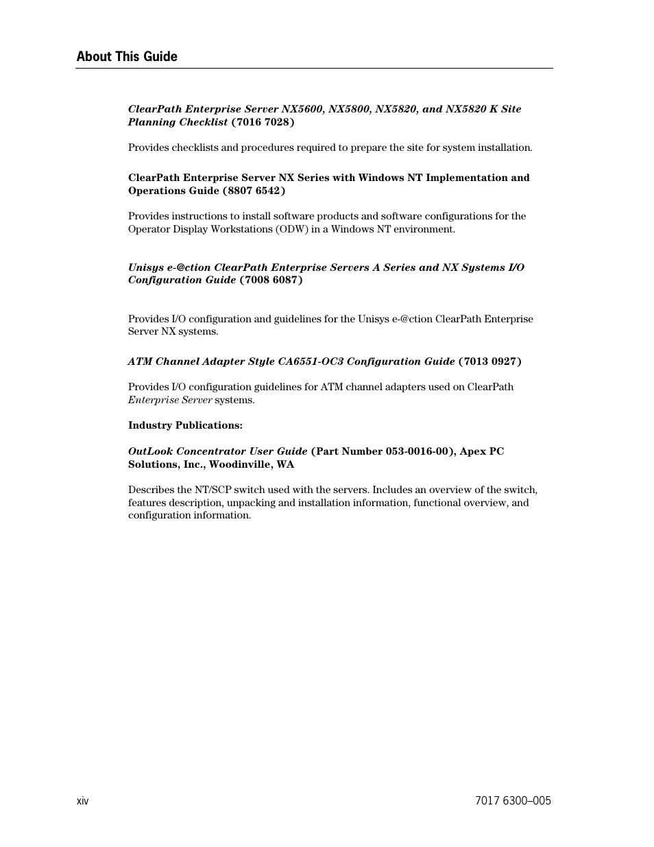 Unisys NX5820 User Manual | Page 20 / 176