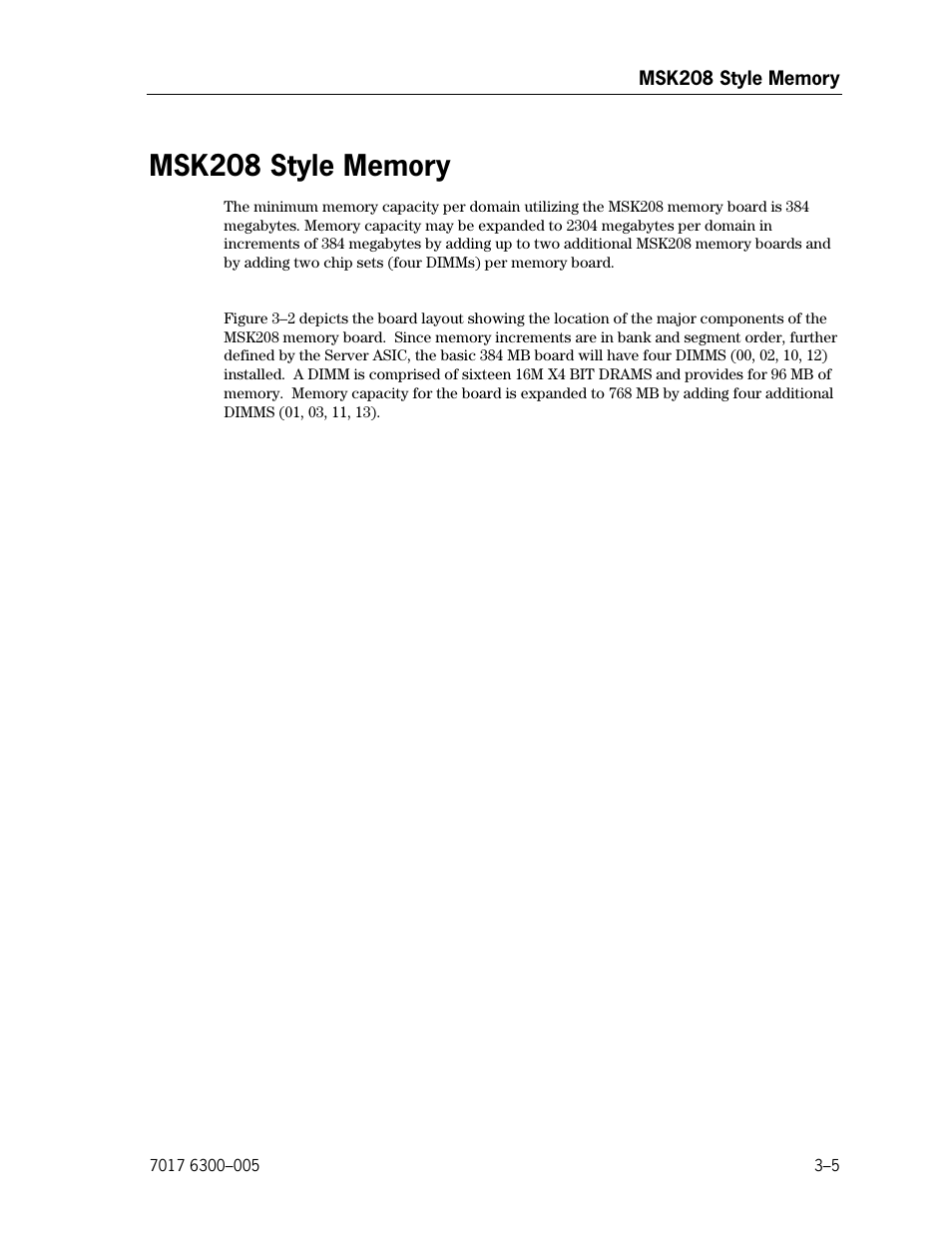 Msk208 style memory | Unisys NX5820 User Manual | Page 71 / 176