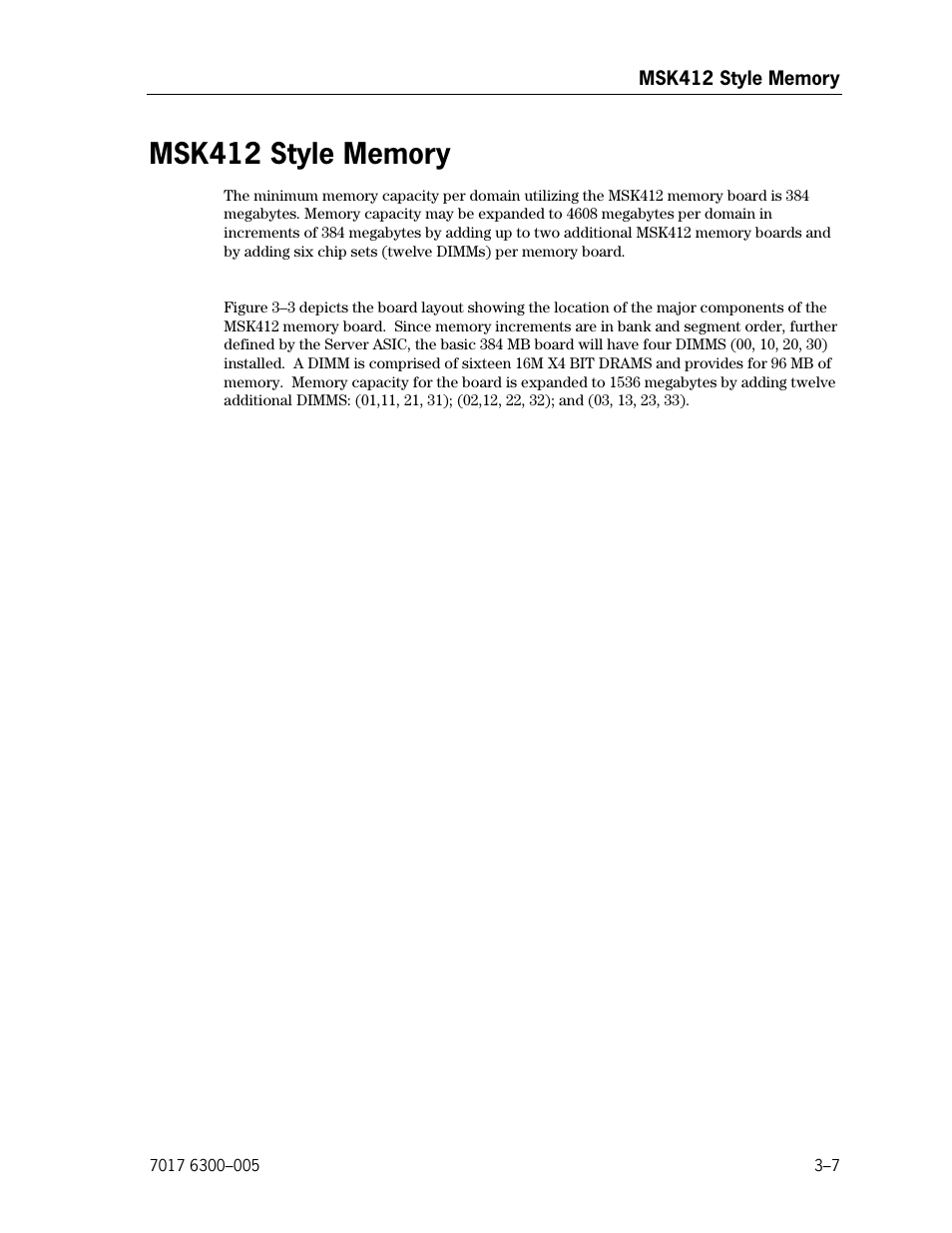 Msk412 style memory | Unisys NX5820 User Manual | Page 73 / 176