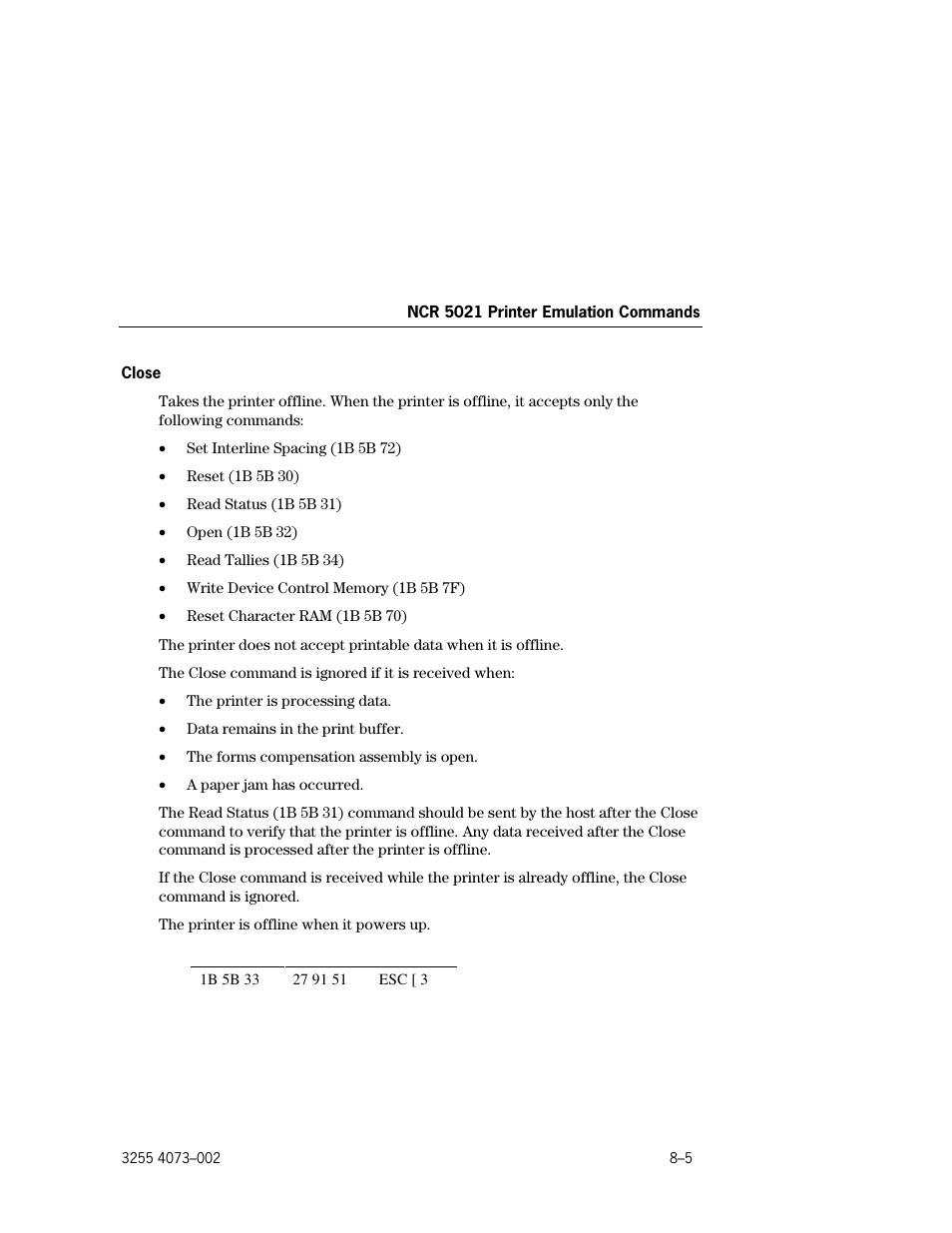 Close –5 | Unisys E-@CTION EFP9800 User Manual | Page 193 / 268