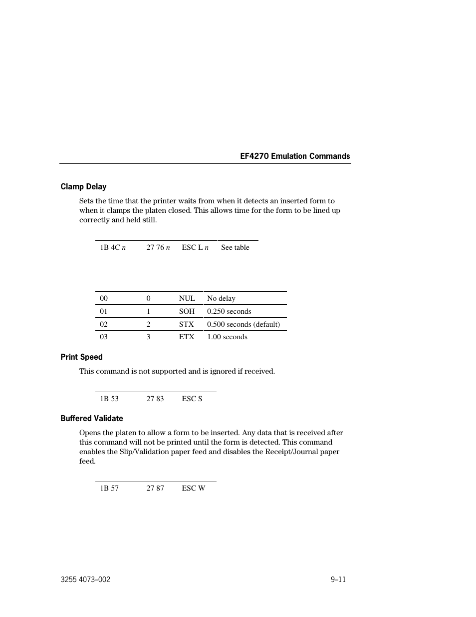 Clamp delay –11, Print speed –11, Buffered validate –11 | Unisys E-@CTION EFP9800 User Manual | Page 215 / 268