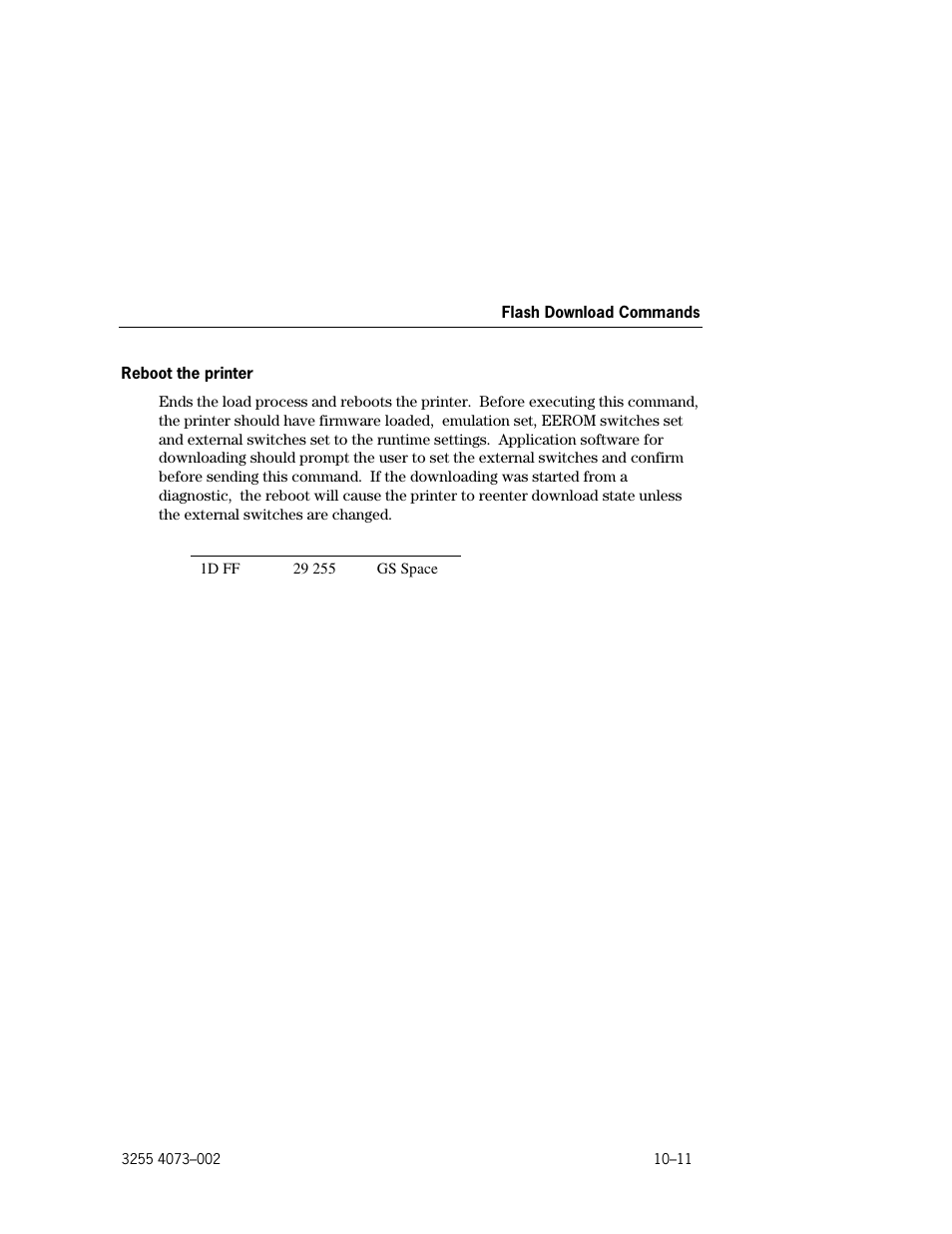 Reboot the printer –11 | Unisys E-@CTION EFP9800 User Manual | Page 239 / 268