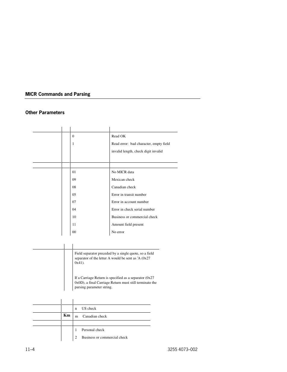 Other parameters –4 | Unisys E-@CTION EFP9800 User Manual | Page 244 / 268