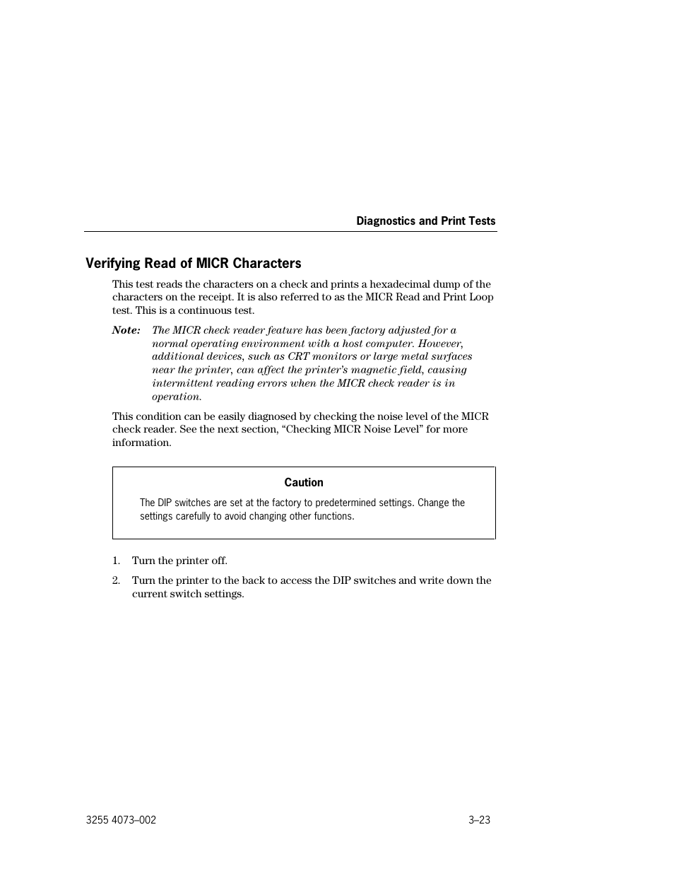 Verifying read of micr characters, Verifying read of micr characters –23 | Unisys E-@CTION EFP9800 User Manual | Page 61 / 268