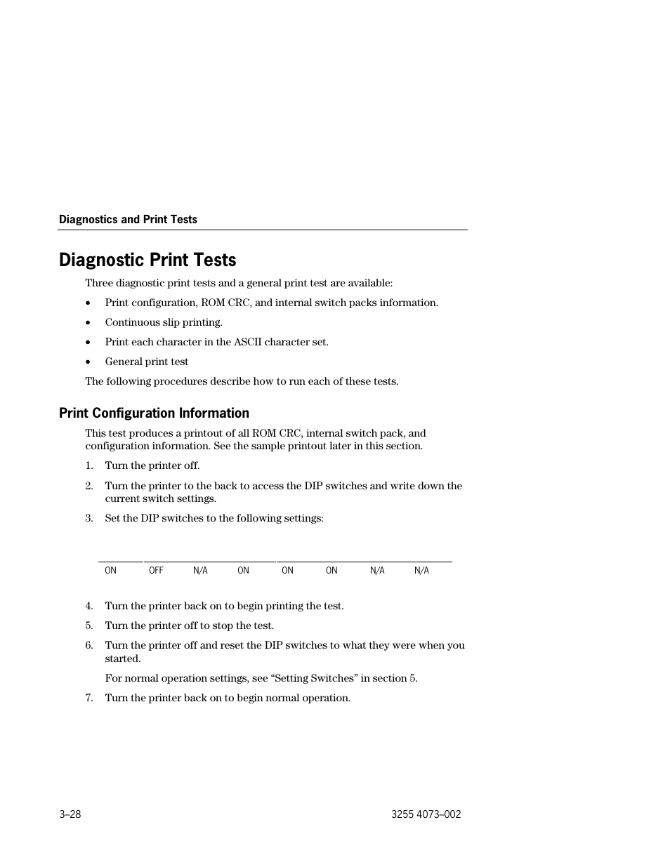 Diagnostic print tests, Print configuration information, Diagnostic print tests –28 | Print configuration information –28 | Unisys E-@CTION EFP9800 User Manual | Page 66 / 268