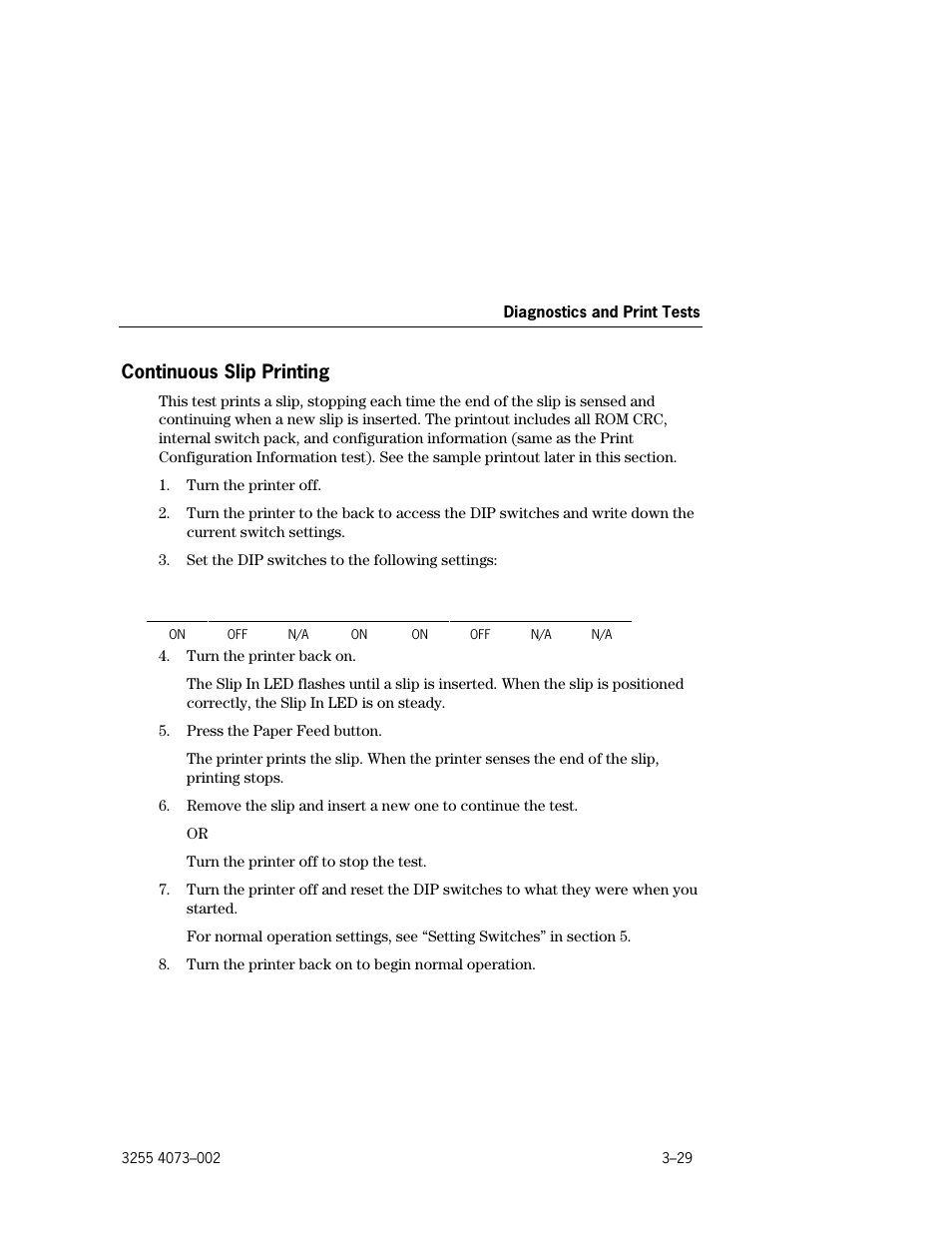 Continuous slip printing, Continuous slip printing –29 | Unisys E-@CTION EFP9800 User Manual | Page 67 / 268