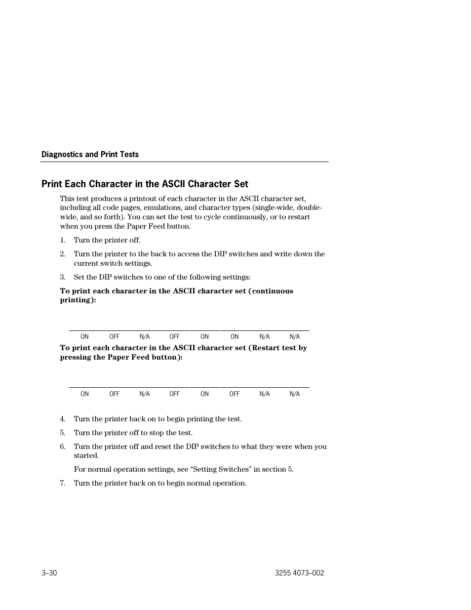 Print each character in the ascii character set | Unisys E-@CTION EFP9800 User Manual | Page 68 / 268