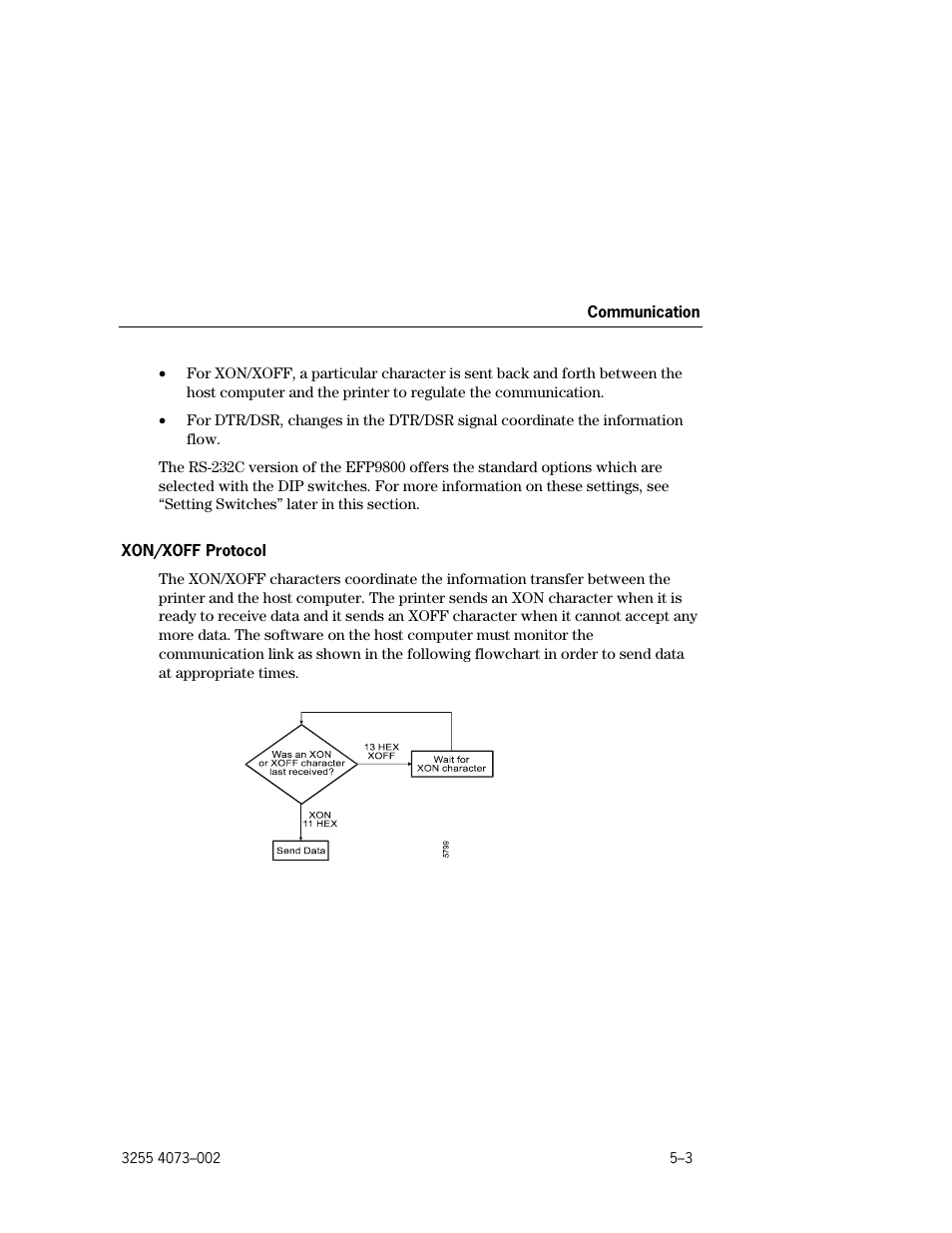 Xon/xoff protocol –3 | Unisys E-@CTION EFP9800 User Manual | Page 83 / 268