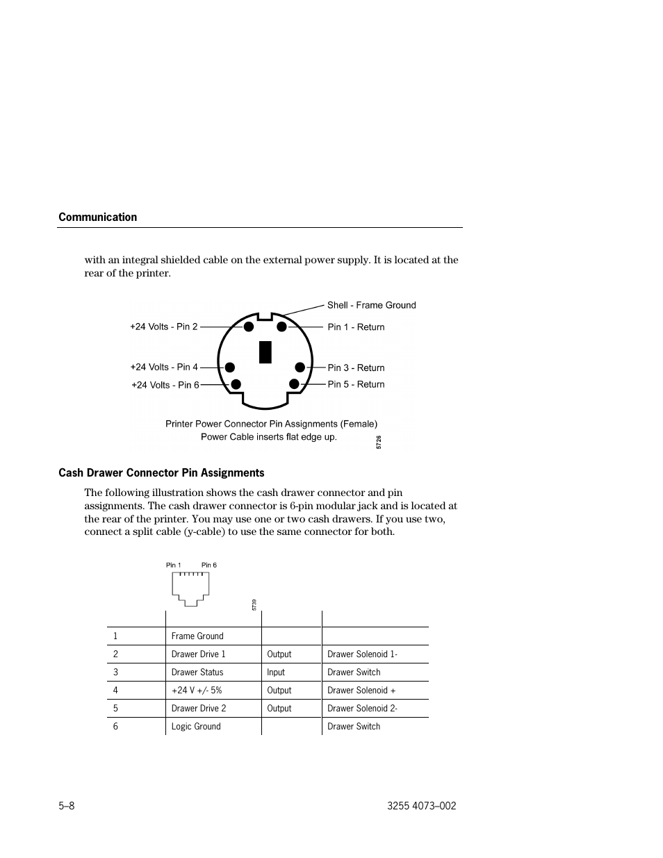 Power cable connector pin assignments –8 | Unisys E-@CTION EFP9800 User Manual | Page 88 / 268