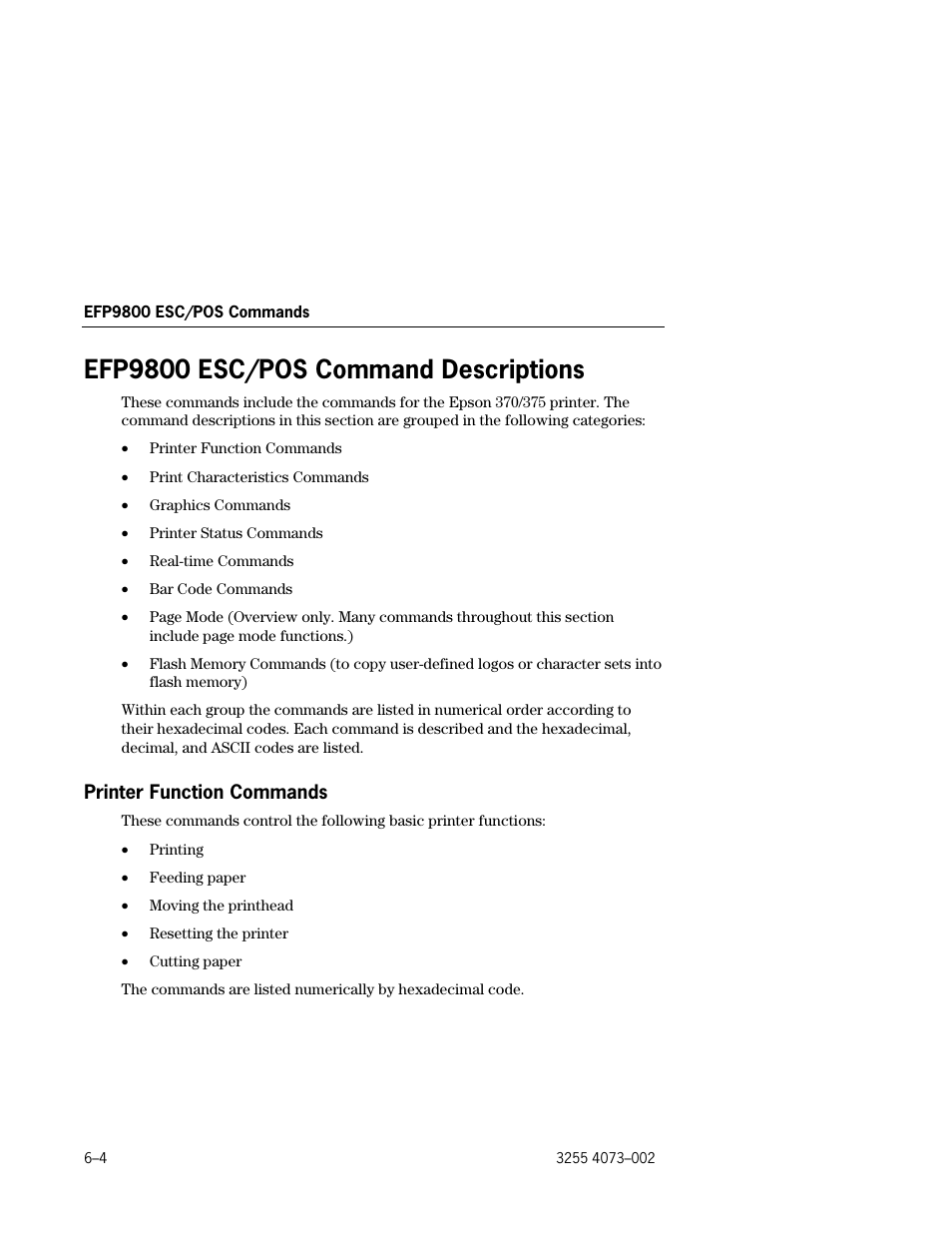 Efp9800 esc/pos command descriptions | Unisys E-@CTION EFP9800 User Manual | Page 94 / 268