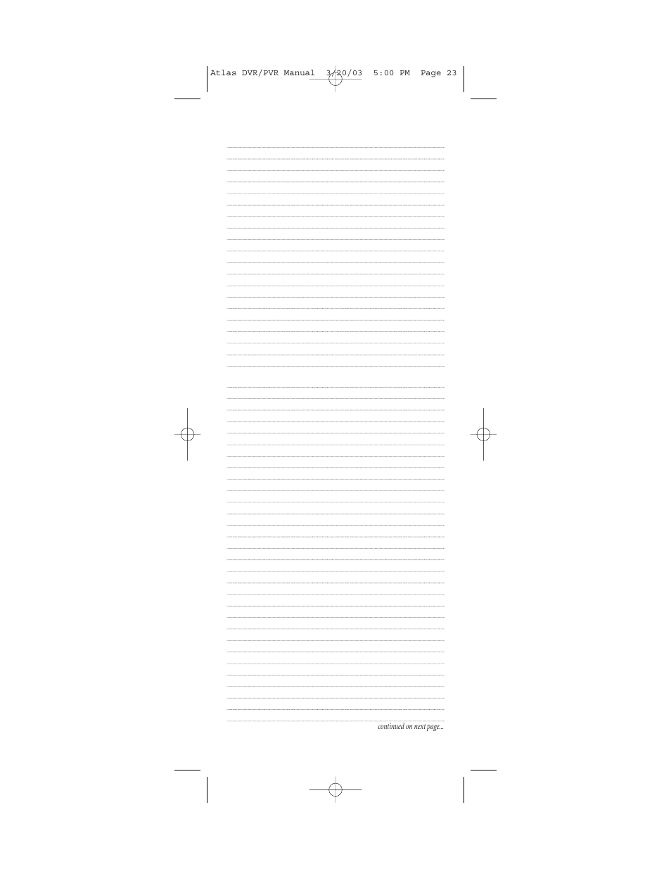 Universal Electronics ATLAS DVR 5 User Manual | Page 23 / 36