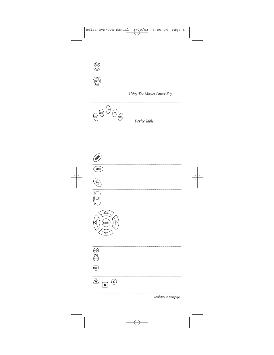 Universal Electronics ATLAS DVR 5 User Manual | Page 5 / 36