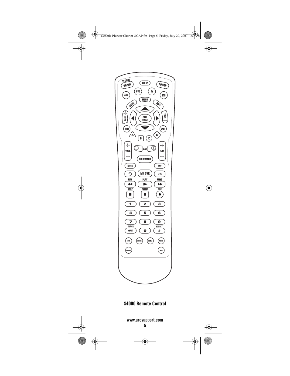 Universal Electronics Charter S4000 User Manual | Page 5 / 48