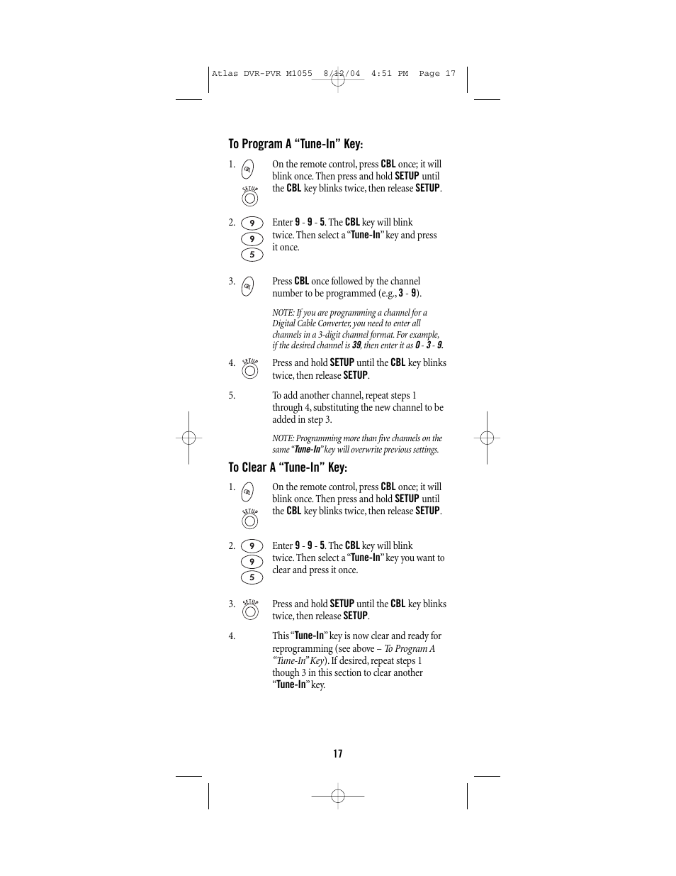 Universal Electronics PVR 5 User Manual | Page 17 / 40