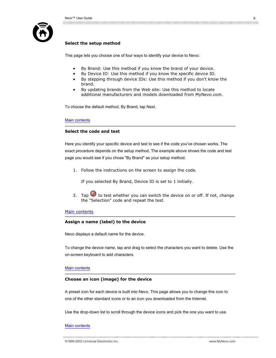 Universal Electronics Nevo User Manual | Page 10 / 29