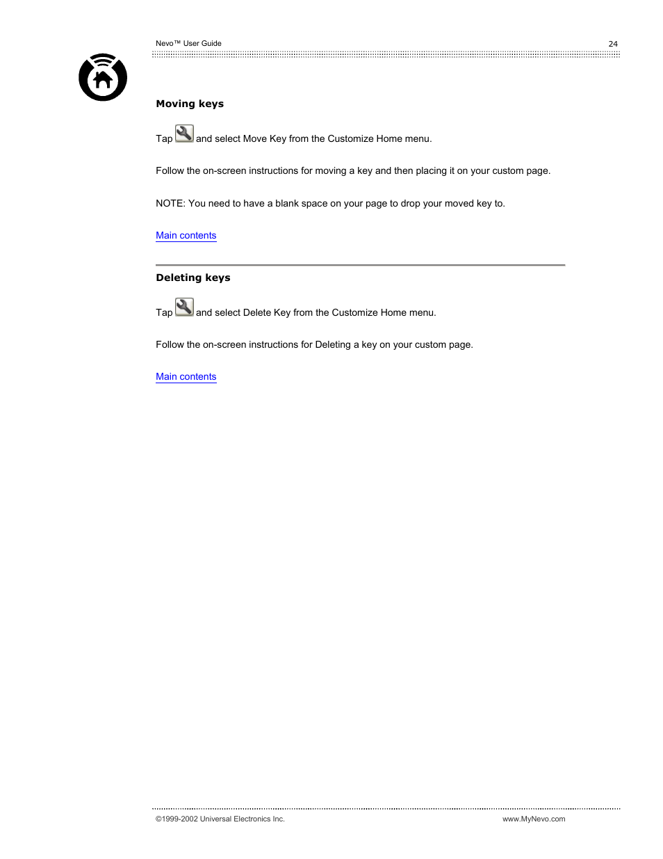Universal Electronics Nevo User Manual | Page 25 / 29