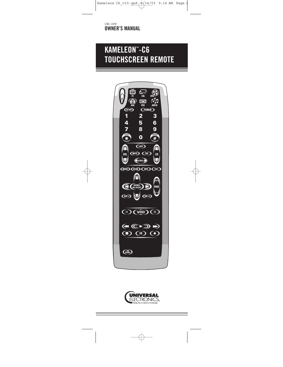 Universal Electronics C6 User Manual | 42 pages