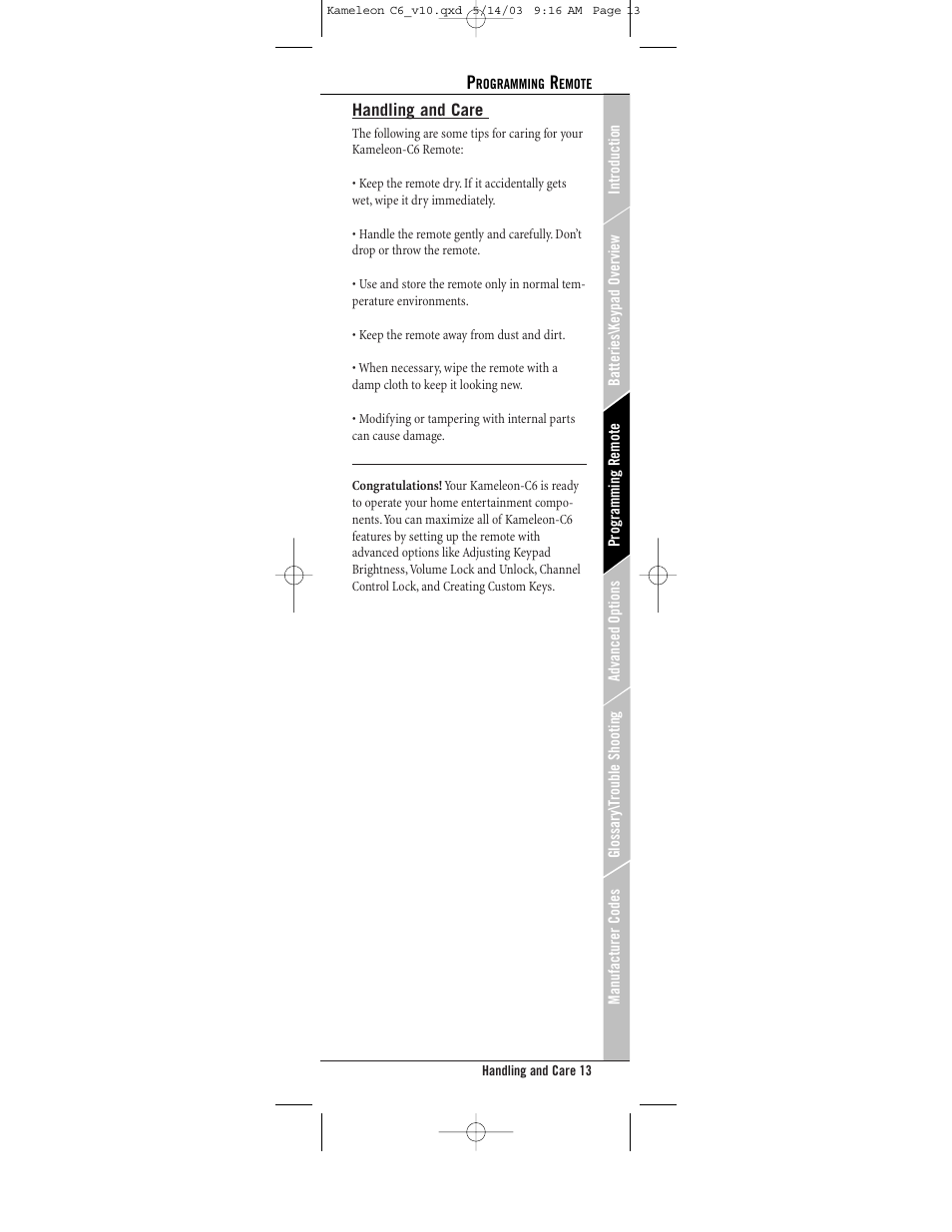 Universal Electronics C6 User Manual | Page 13 / 42