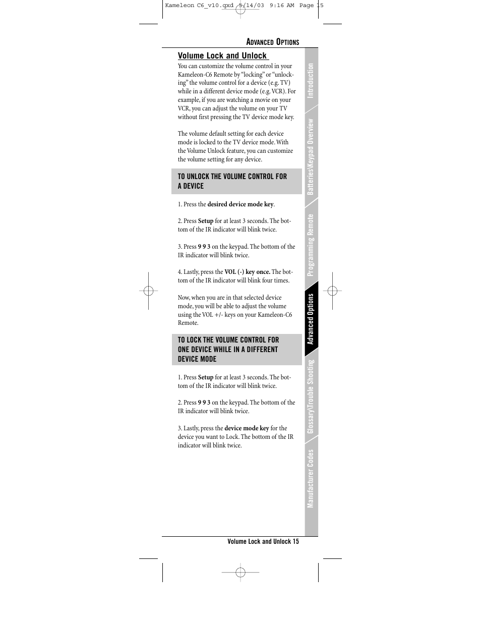 Universal Electronics C6 User Manual | Page 15 / 42