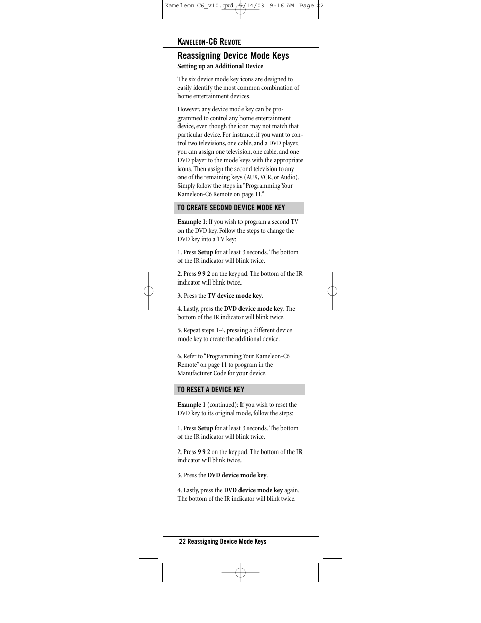 C6 r | Universal Electronics C6 User Manual | Page 22 / 42