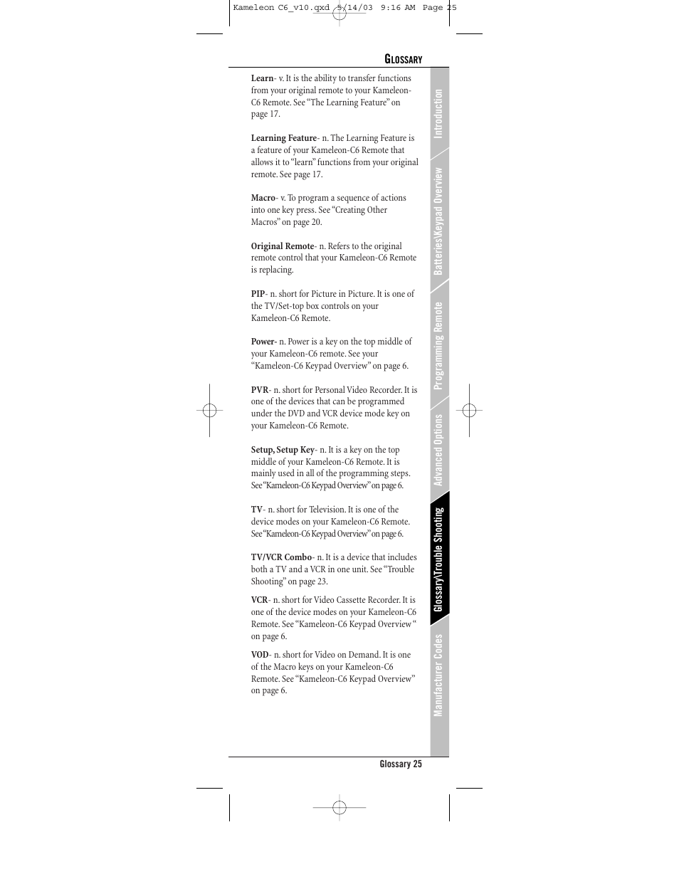 Universal Electronics C6 User Manual | Page 25 / 42