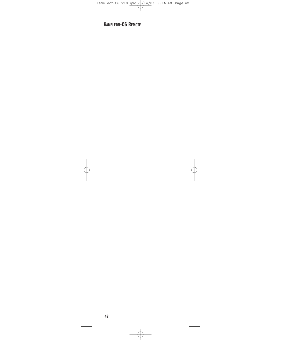 Universal Electronics C6 User Manual | Page 42 / 42