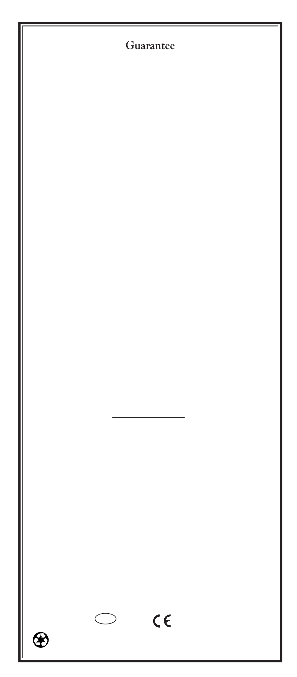Guarantee | Universal Electronics URC-2505 User Manual | Page 42 / 42