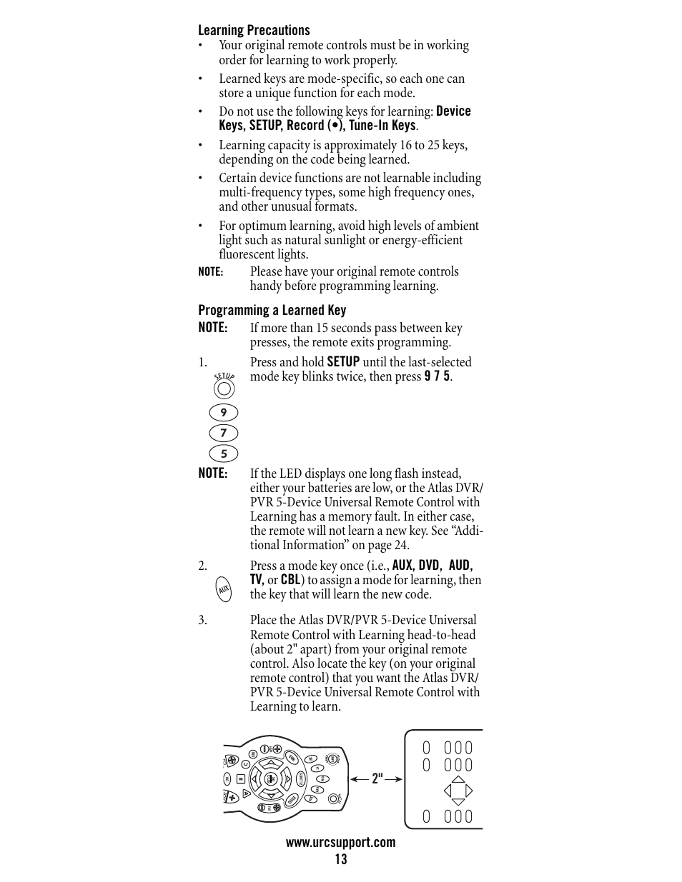 Universal Electronics Atlas DVR/PVR 5-Device User Manual | Page 13 / 72