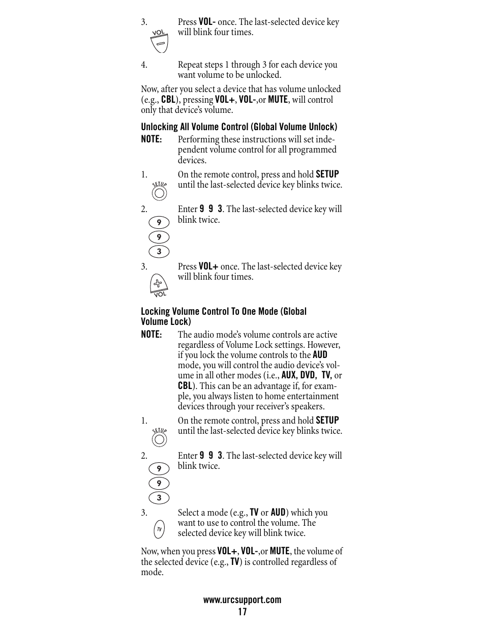 Universal Electronics Atlas DVR/PVR 5-Device User Manual | Page 17 / 72