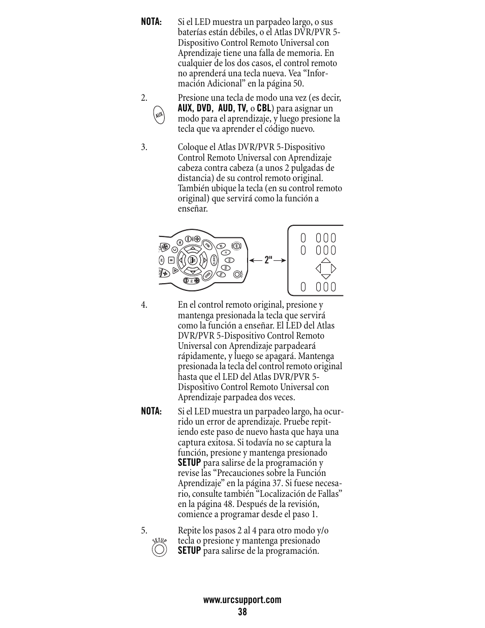 Universal Electronics Atlas DVR/PVR 5-Device User Manual | Page 38 / 72