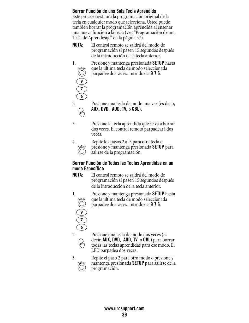 Universal Electronics Atlas DVR/PVR 5-Device User Manual | Page 39 / 72