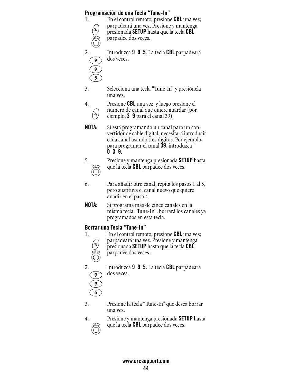 Universal Electronics Atlas DVR/PVR 5-Device User Manual | Page 44 / 72