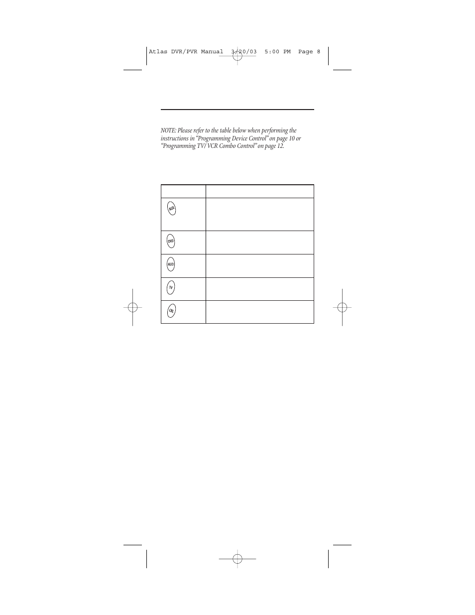 Features and functions (continued) | Universal Electronics DVR/PVR 5 User Manual | Page 8 / 36