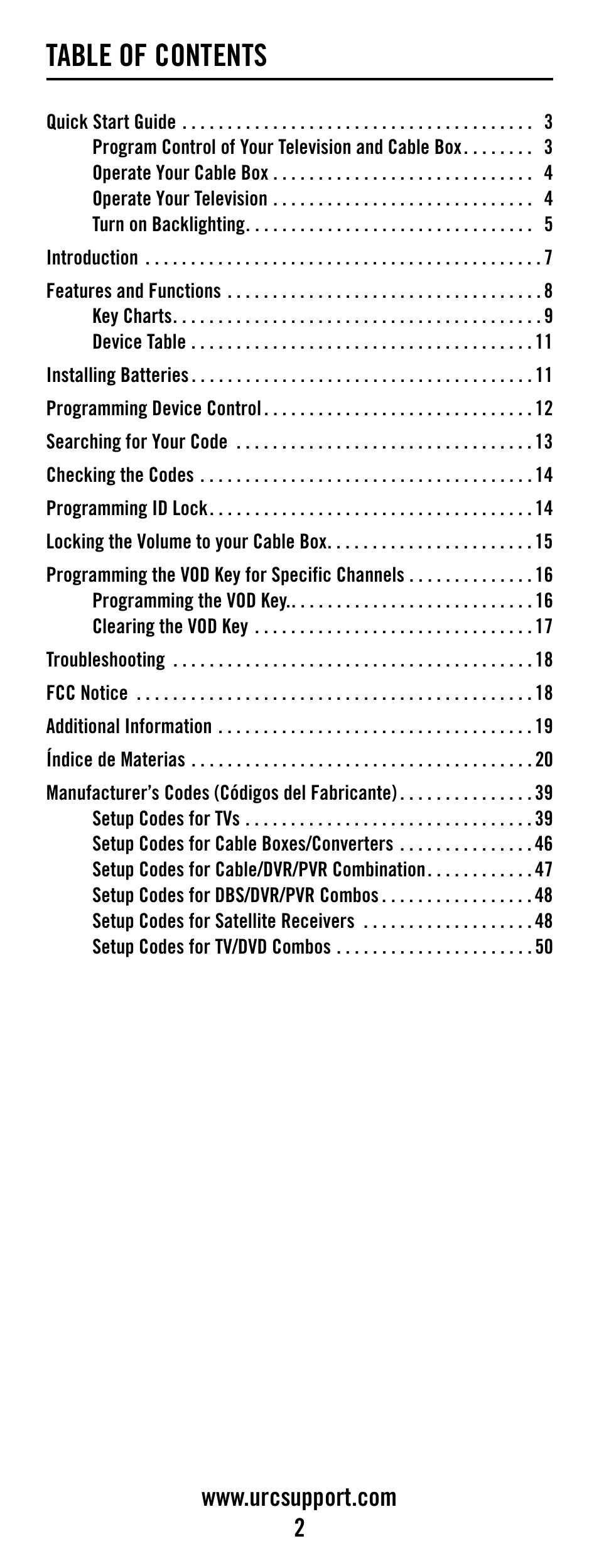 Universal Electronics Polaris User Manual | Page 2 / 52