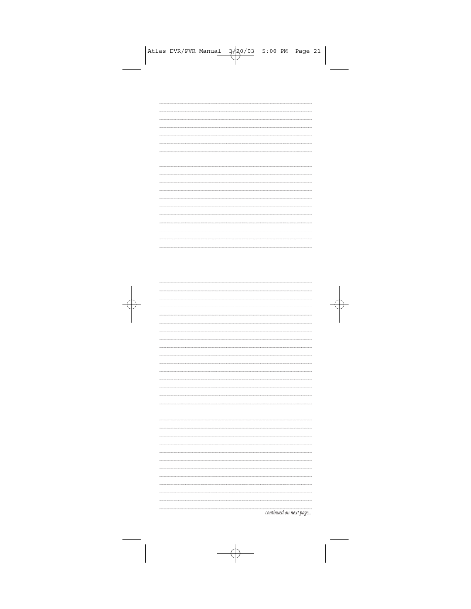 Setup codes for vcrs and pvrs | Universal Electronics Atlas CABLE 4 User Manual | Page 21 / 36