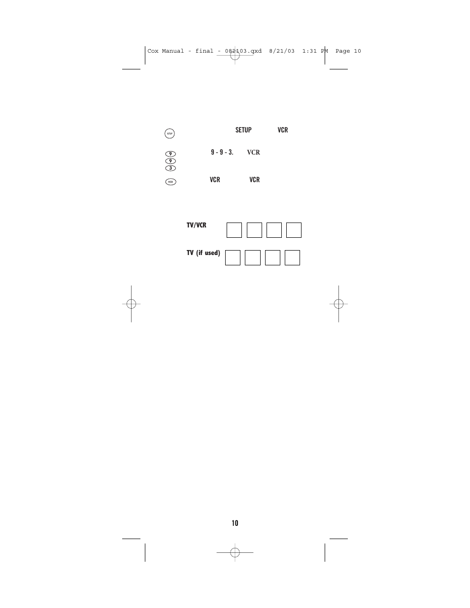 Universal Electronics Cox Universal Remote Control User Manual | Page 10 / 48
