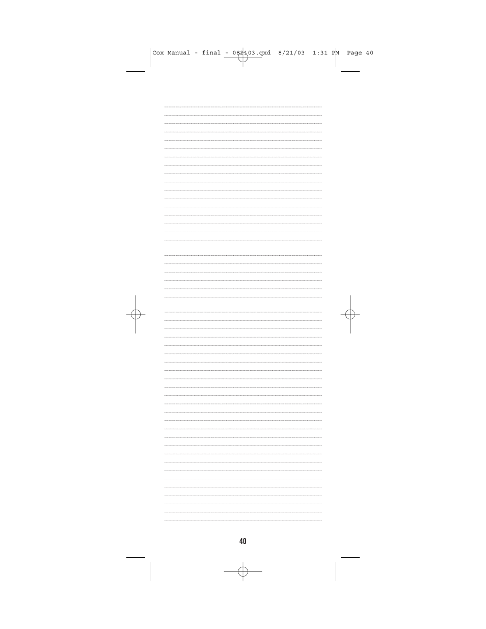 Universal Electronics Cox Universal Remote Control User Manual | Page 40 / 48