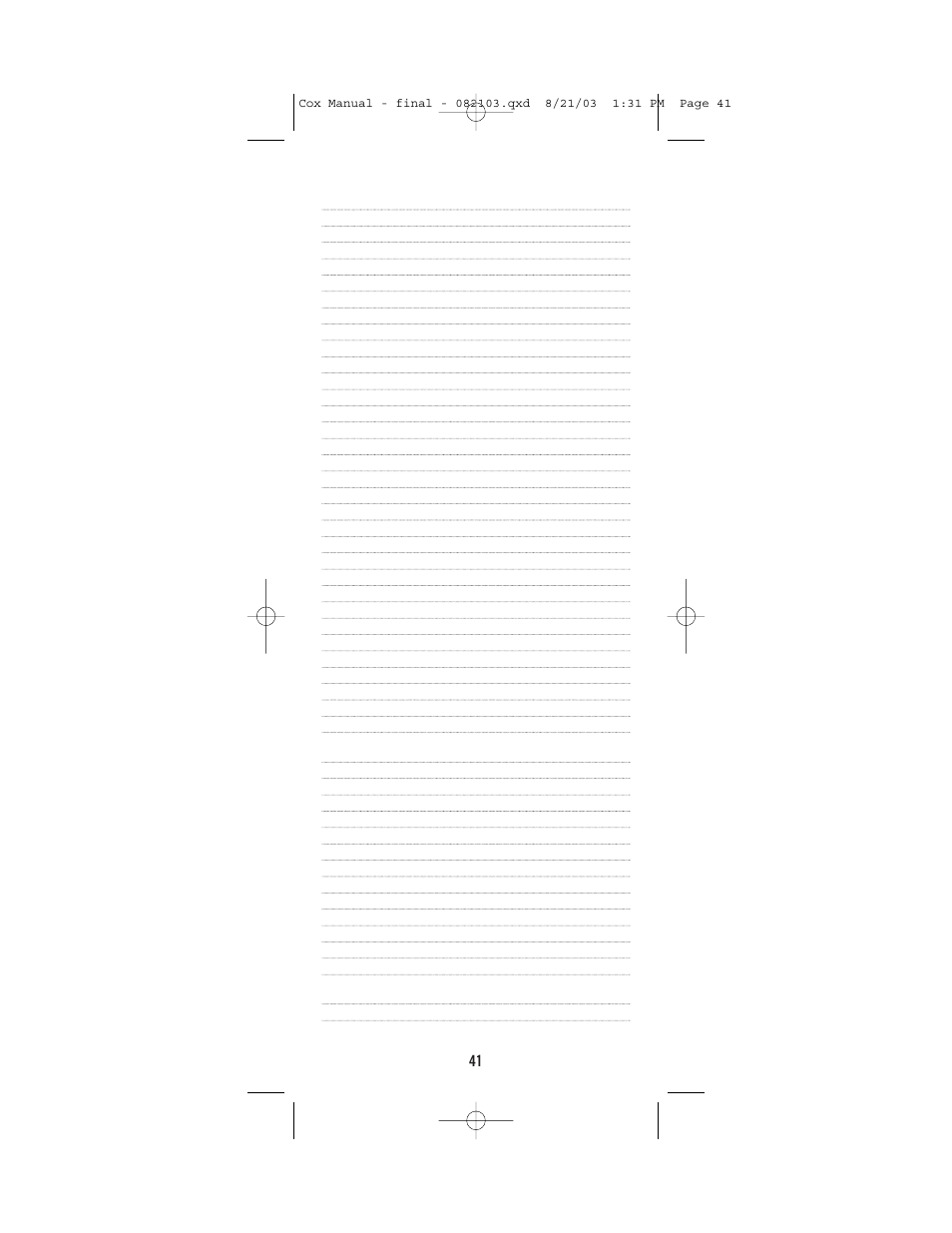 Universal Electronics Cox Universal Remote Control User Manual | Page 41 / 48