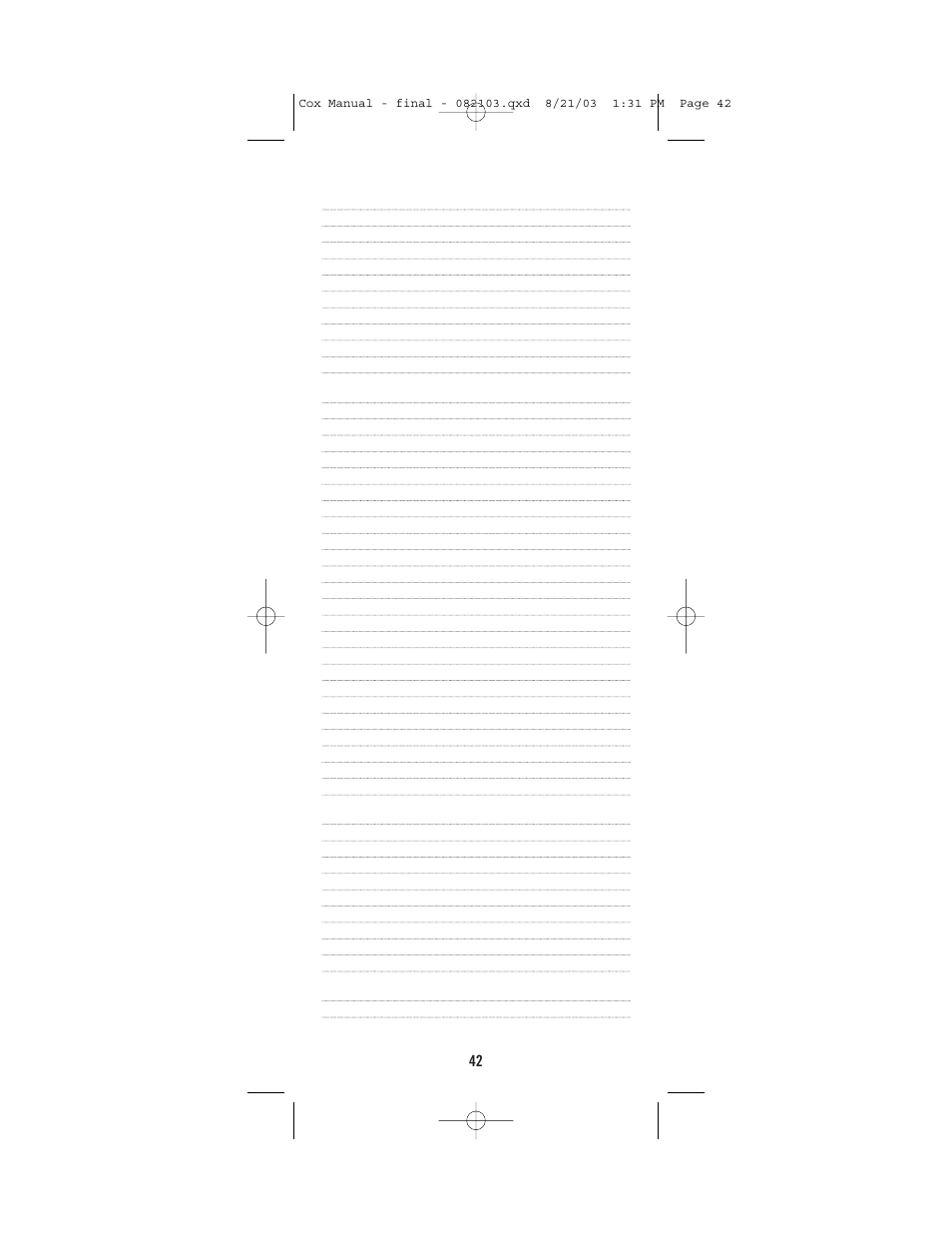 Universal Electronics Cox Universal Remote Control User Manual | Page 42 / 48