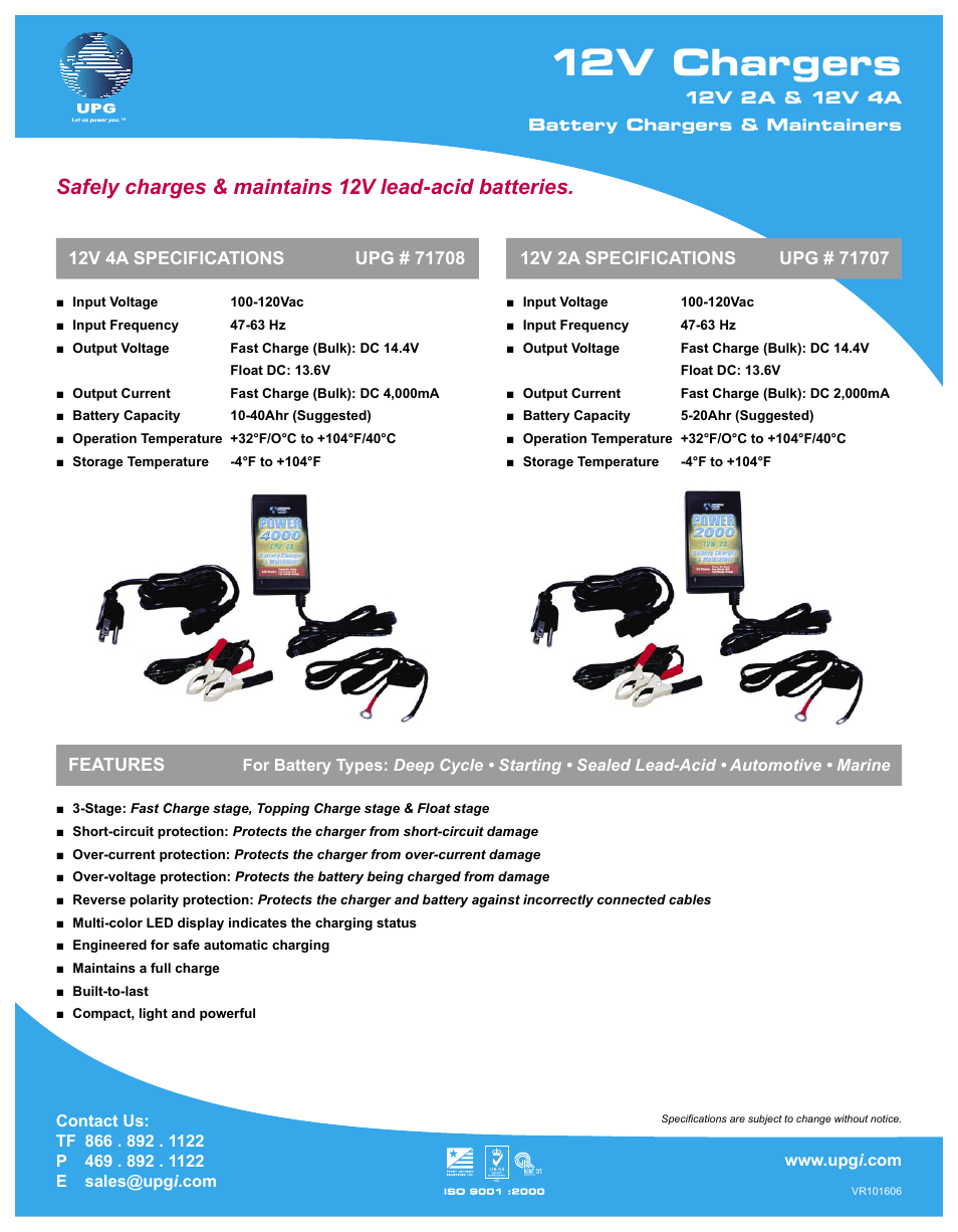 Universal Power Group 12V 4A User Manual | 1 page