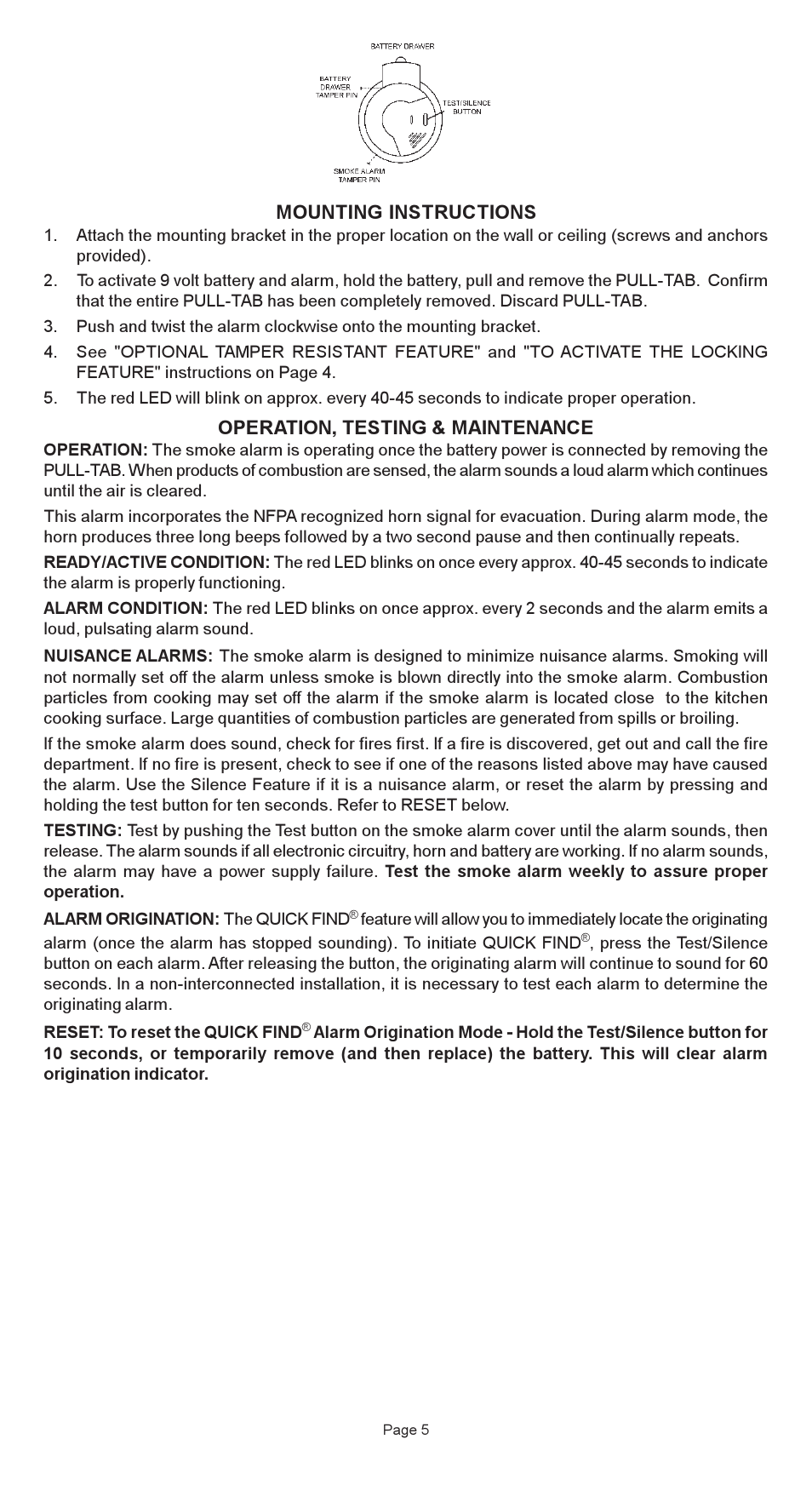 Universal Security Instruments 2975 User Manual | Page 5 / 9