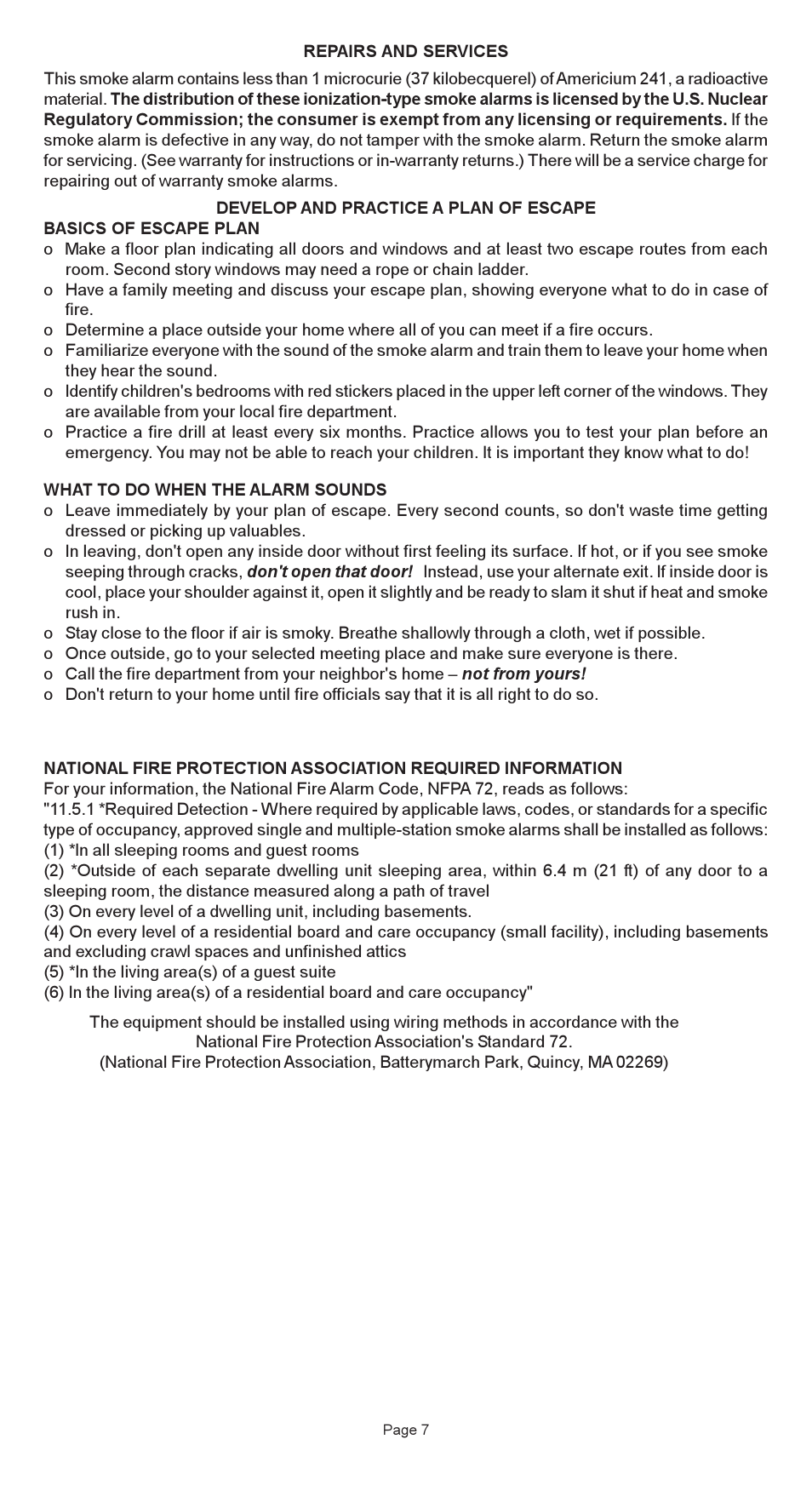 Universal Security Instruments 2975 User Manual | Page 7 / 9
