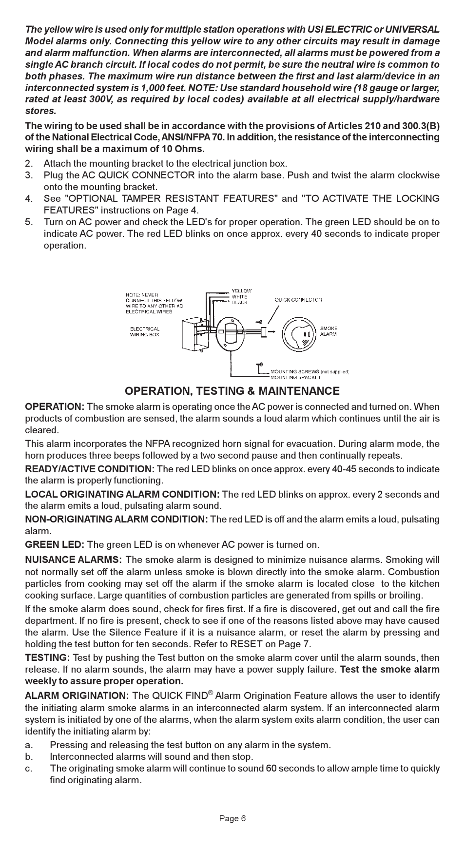 Universal Security Instruments 3885 User Manual | Page 6 / 10