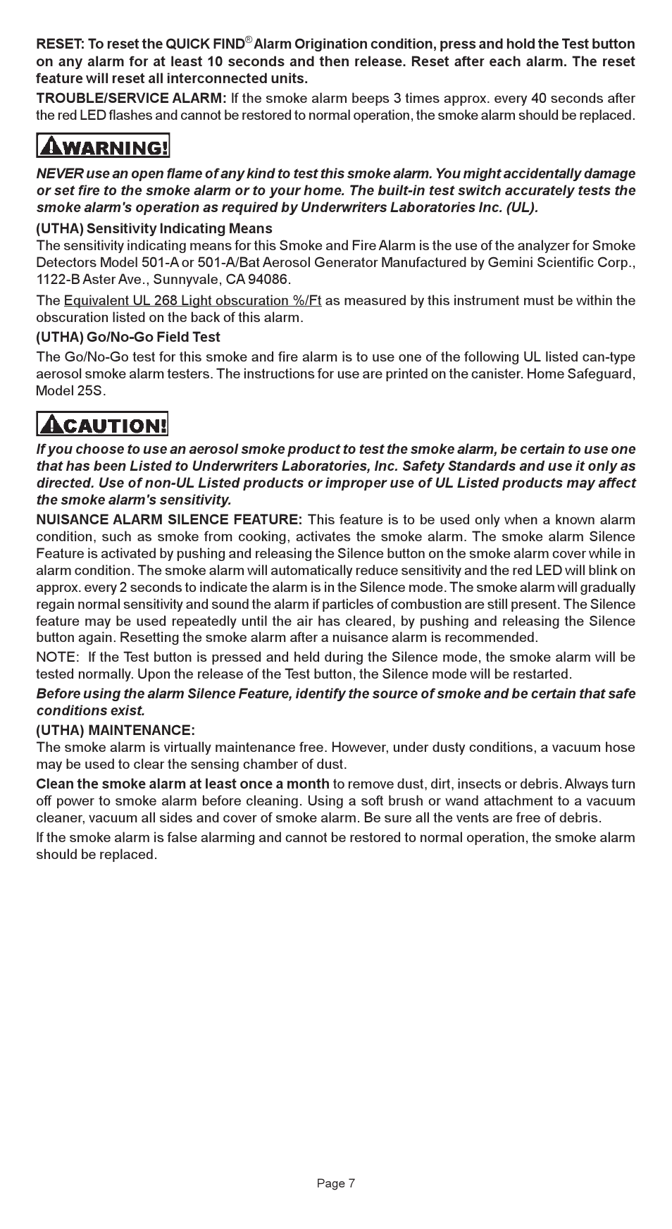 Universal Security Instruments 3885 User Manual | Page 7 / 10