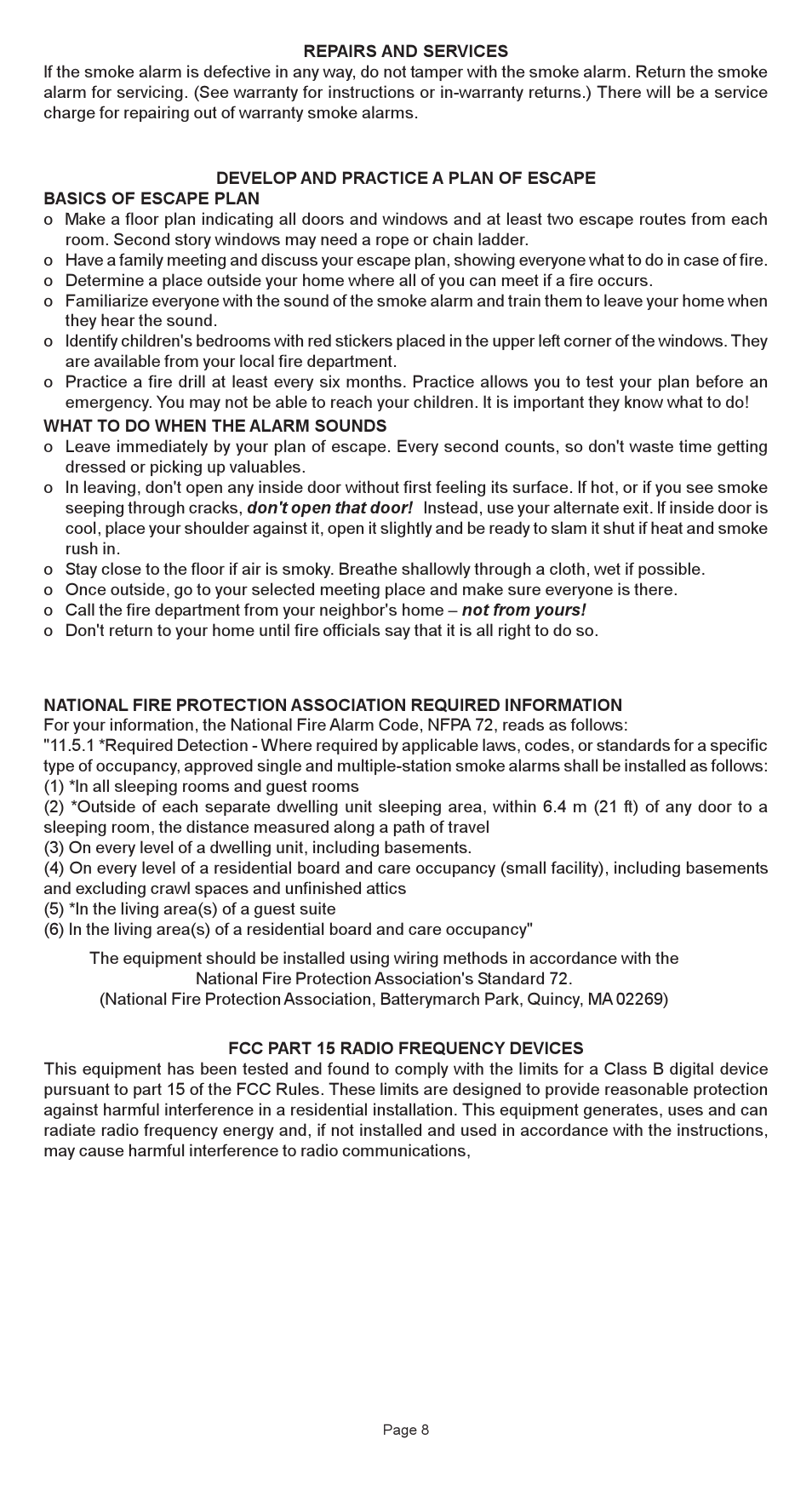 Universal Security Instruments 3885 User Manual | Page 8 / 10