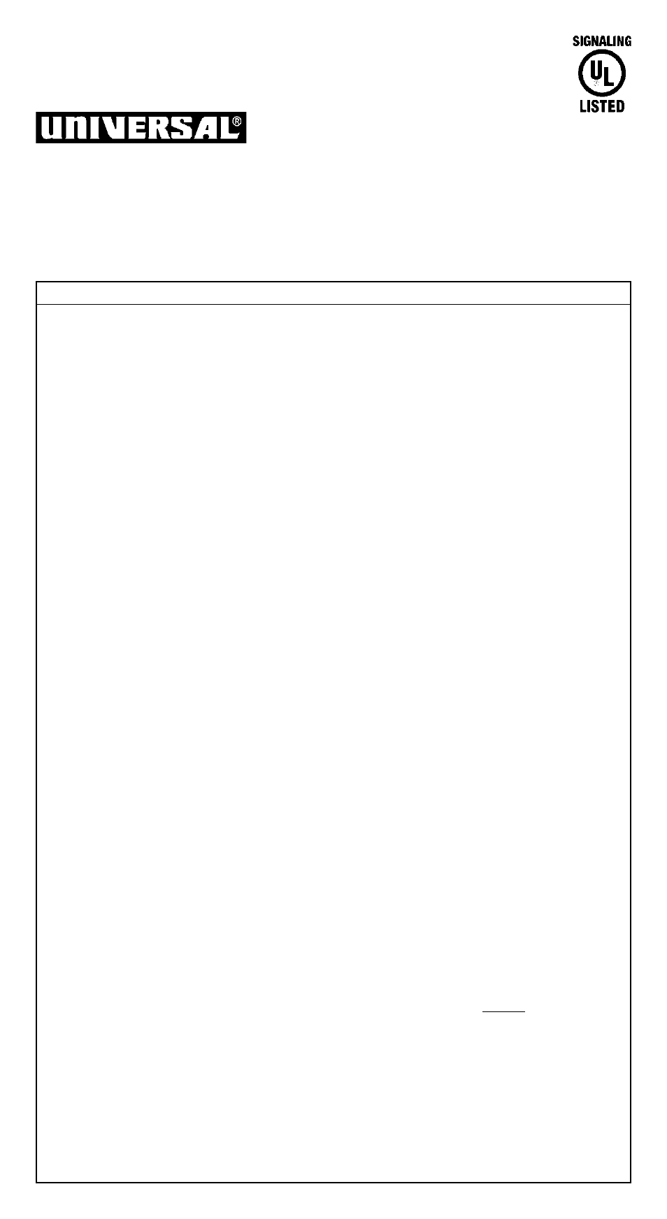 Universal Security Instruments UNIVERSAL SS-770-LR User Manual | 6 pages