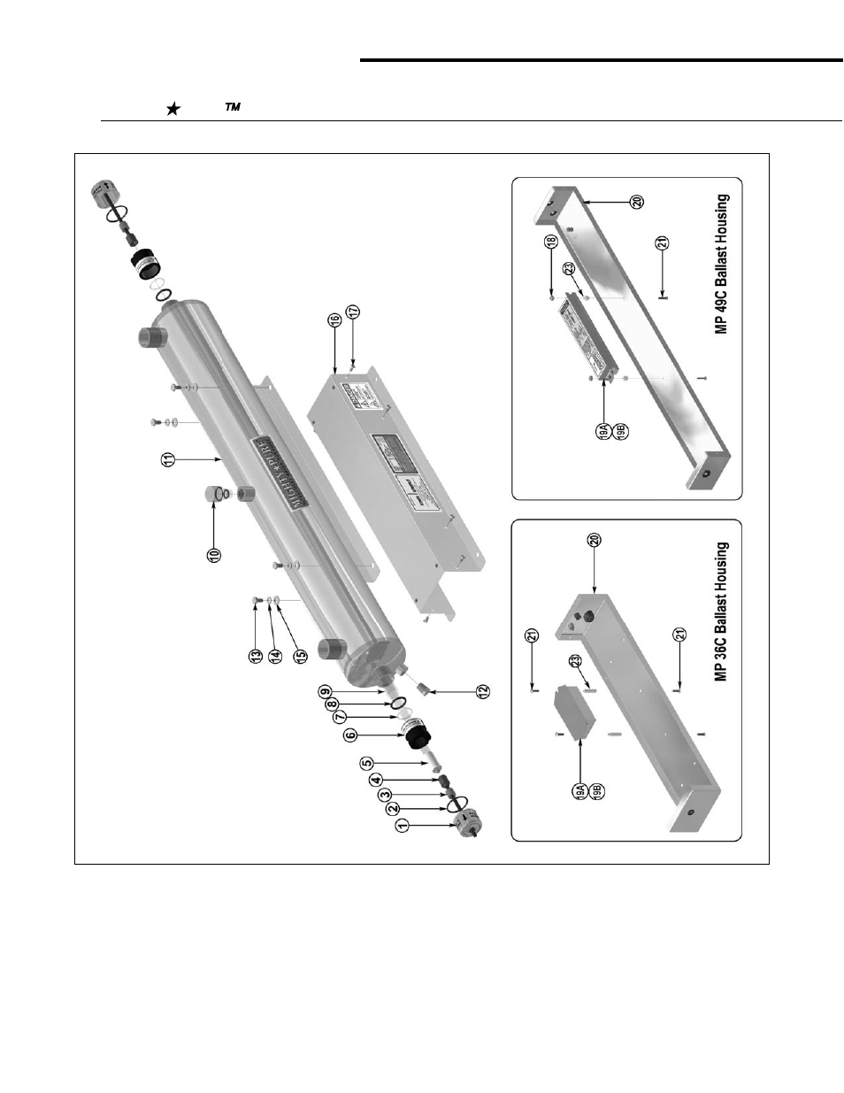 Replacement parts | UltraViolet Devices MP22A User Manual | Page 18 / 20