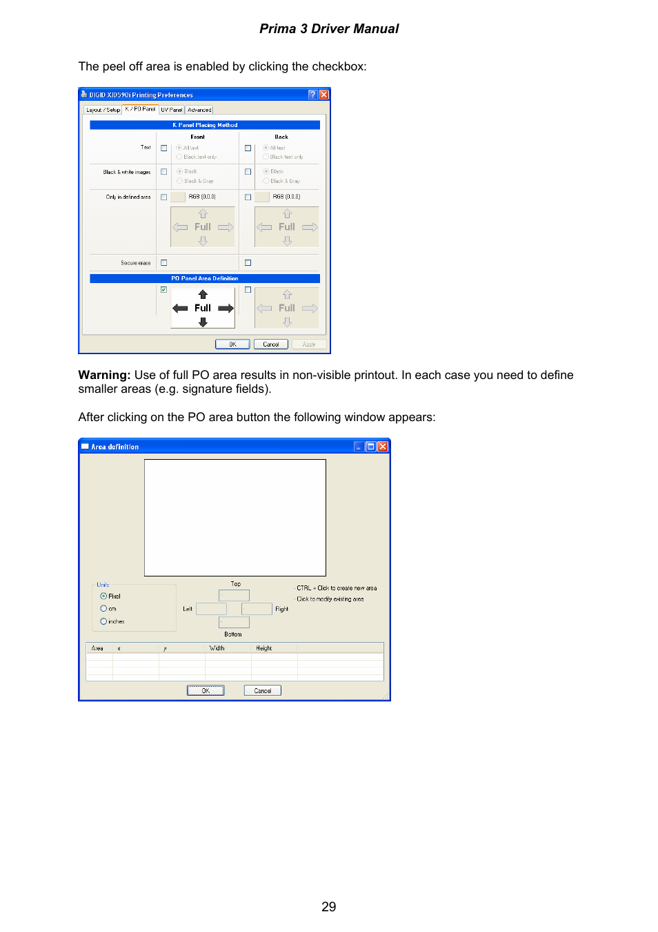 Ultra electronic Prima 3 XID590ie User Manual | Page 29 / 82